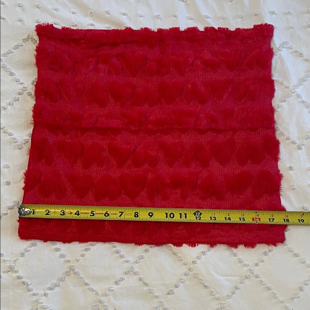 Luxurious Red heart Textured Throw Pillow covers set of two new
